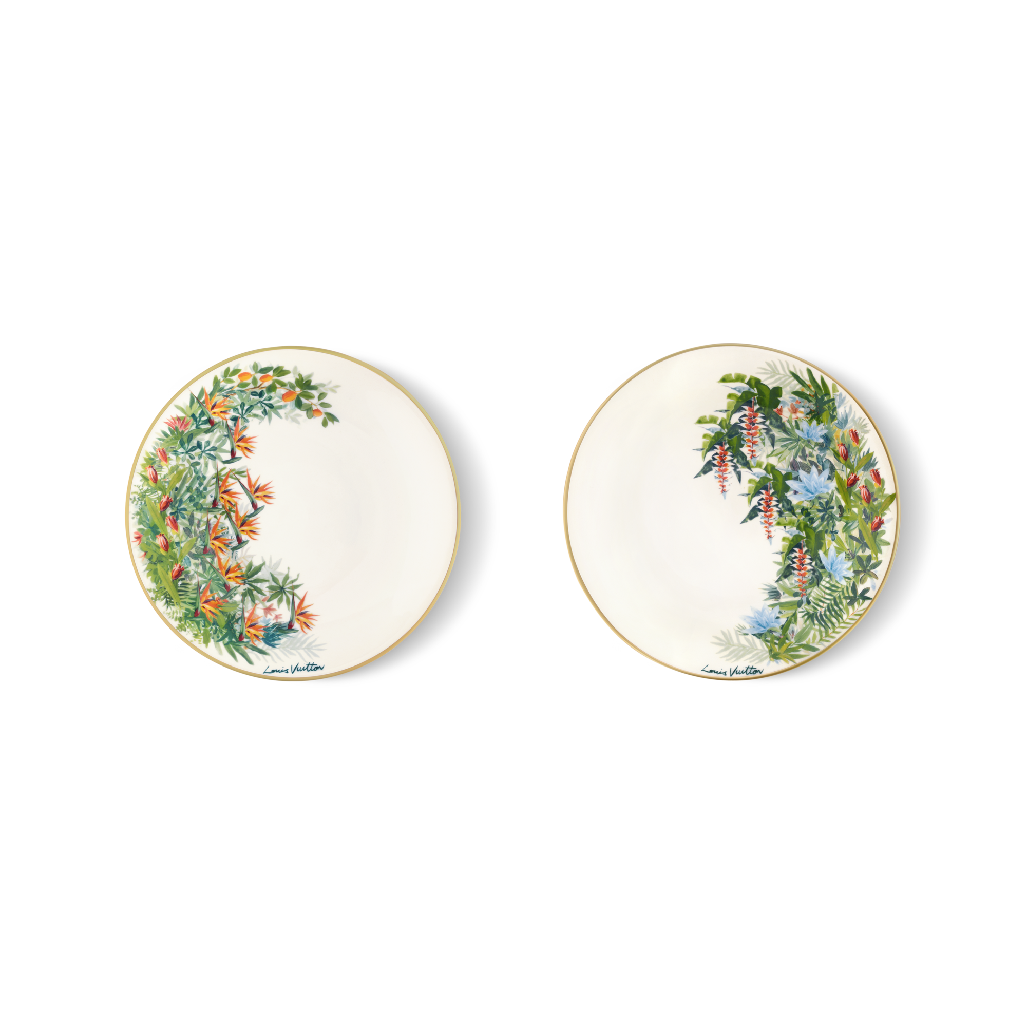 Tropical Jungle Set 2 Bread Plates - Trunks, Travel and Home